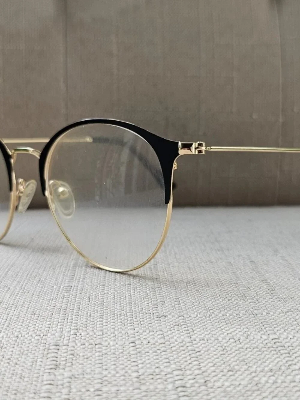 Fashion Women Glasses Frame Black/Gold Tone Eyewear 52[]22 140 Eyeglasses New